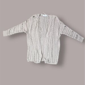 JOHN + JENN Open-Knit Cardigan Boho cozy Beige 100% Cotton quiet luxury